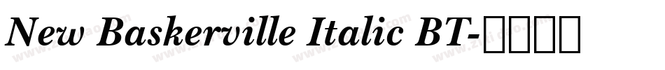 New Baskerville Italic BT字体转换